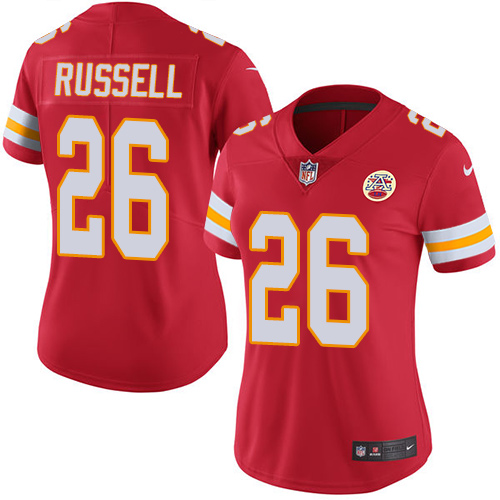 Women's Limited KeiVarae Russell Nike Jersey Red - #26 Rush NFL Kansas City Chiefs